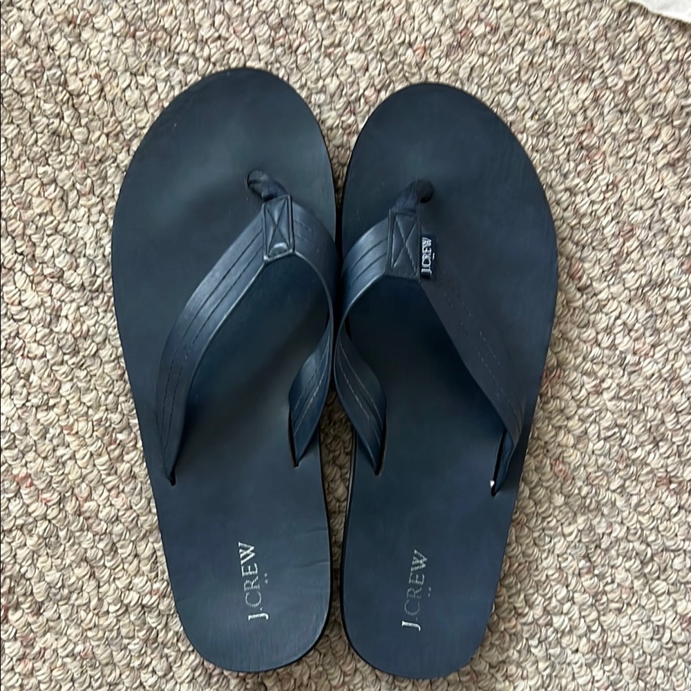 J. Crew Dark Flip Flops